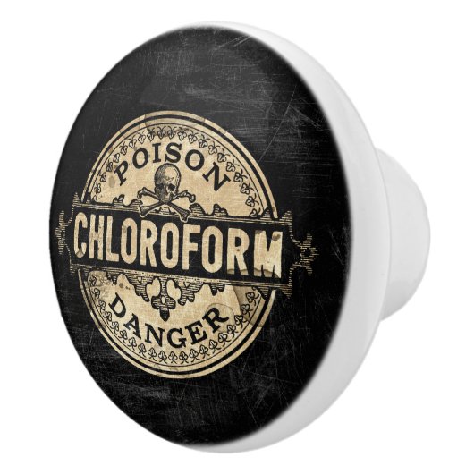 Chlorform-Vintage Giftmarke Keramikknauf (Rechts)