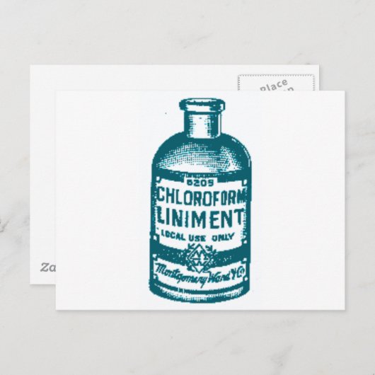 Chlorformflasche Postkarte (Vorne/Hinten)