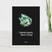 Chlorit Quarz Rock Crystal Cluster Fügen Sie eigen Karte (Rückseite)