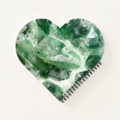 Chlorit Quarz Rock Crystal Cluster Notizblock (Rückseite)