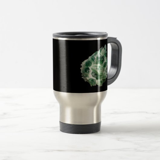 Chlorit Quarz Rock Crystal Cluster Reisebecher (VorderseiteRechts)