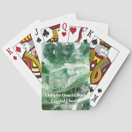 Chlorit Quarz Rock Crystal Cluster Spielkarten (Rückseite)