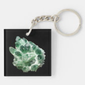 Chlorit Quarz Rock Crystal Schlüsselanhänger (Rückseite)