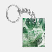 Chlorit Quarz Rock Crystal Schlüsselanhänger (Vorderseite links)