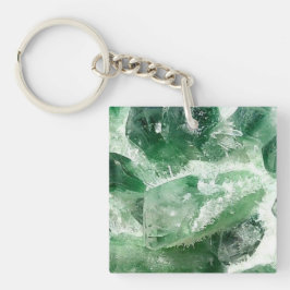 Chlorit Quarz Rock Crystal Schlüsselanhänger