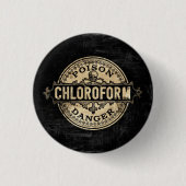Chloroform Vintage Style Gift Label Button (Vorderseite)