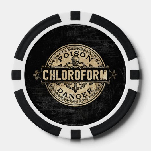 Chloroform Vintage Style Gift Label Pokerchips (Vorderseite)