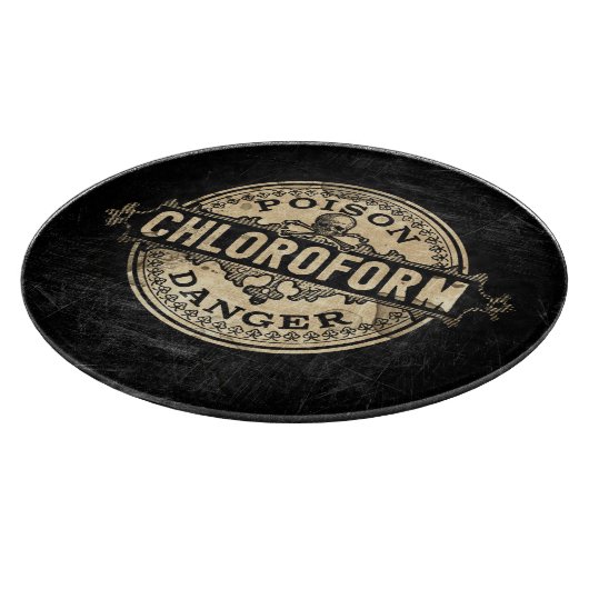 Chloroform Vintage Style Gift Label Schneidebrett (Ecke)