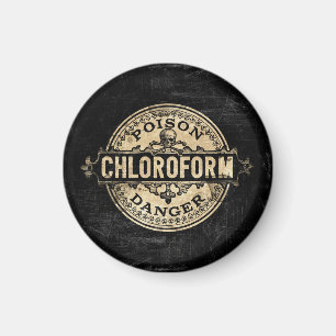 Chloroform Vintage Style Giftetikett Magnet