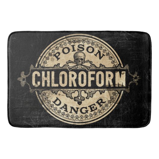 Chloroform-Vintager Art-Gift-Aufkleber Badematte (Vorderseite)