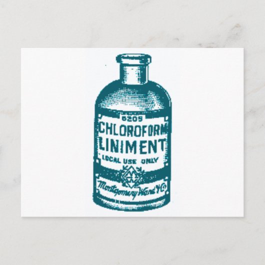Chloroformflasche Postkarte (Vorderseite)