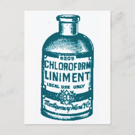 Chloroformflasche Postkarte (Vorderseite)