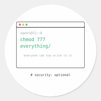 chmod 777 Alles - Dev Sticker Geschenk