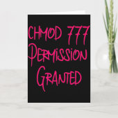 Chmod 777 Berechtigung Lustiger Computer Code Prog Karte (Vorderseite)