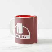 ChNPP/ЧАЭС (nukleare Pflanze Tschornobyls) Zweifarbige Tasse (Vorderseite Links)