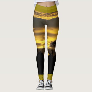 CHO DÄMMERUNGS-SONNE-ENTWURFS-LEGGINGS LEGGINGS