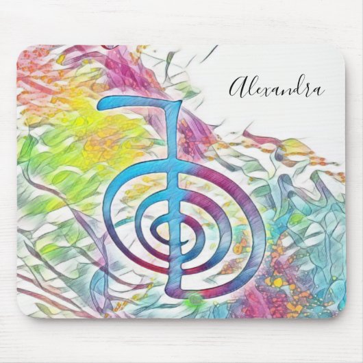 Cho Ku Rei - Abstrakte Wasserfarbe Mousepad (Vorne)