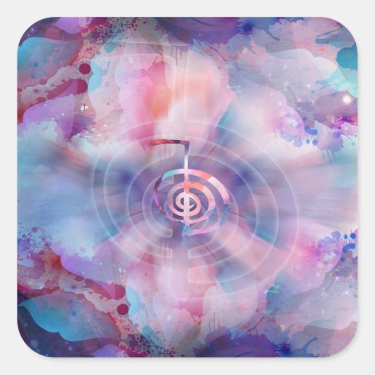 Cho Ku Rei - Gentle Watercolor Quadratischer Aufkleber (Vorderseite)