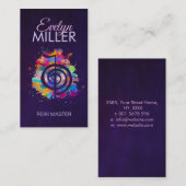 Cho ku Rei in farbenfroher Spritzer Visitenkarte (Vorne/Hinten)