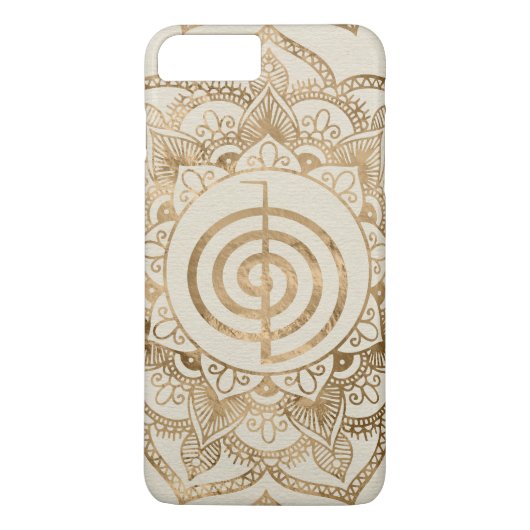 Cho Ku Rei - Pastellgoldlotos-Mandala Case-Mate iPhone Hülle (Rückseite)