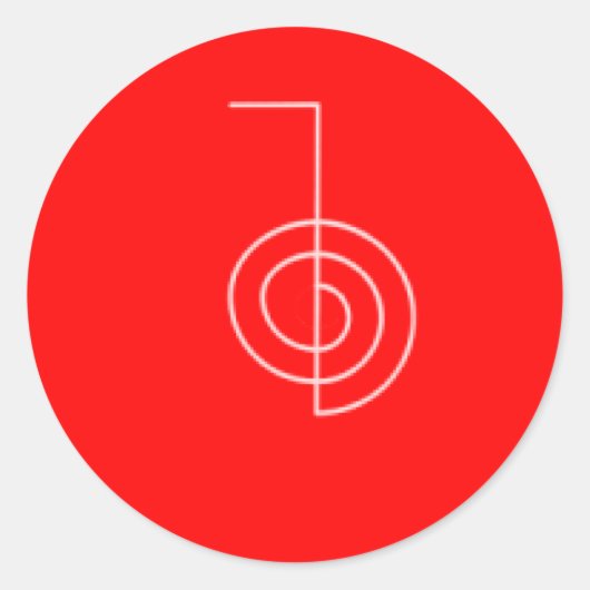 Cho Ku REi red Runder Aufkleber (Vorderseite)