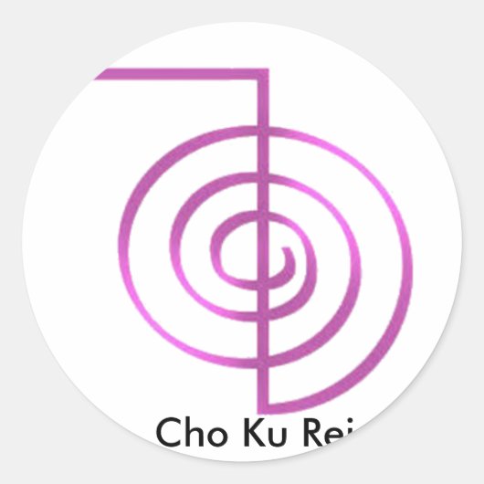 Cho Ku Rei Reiki Heilsymbol Runder Aufkleber (Vorderseite)