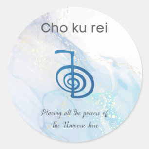 Cho Ku Rei Reiki Heilsymbol Runder Aufkleber