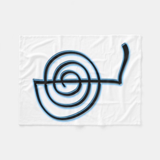 Cho Ku Rei Reiki Symbol Fleecedecke (Vorderseite (Horizontal))