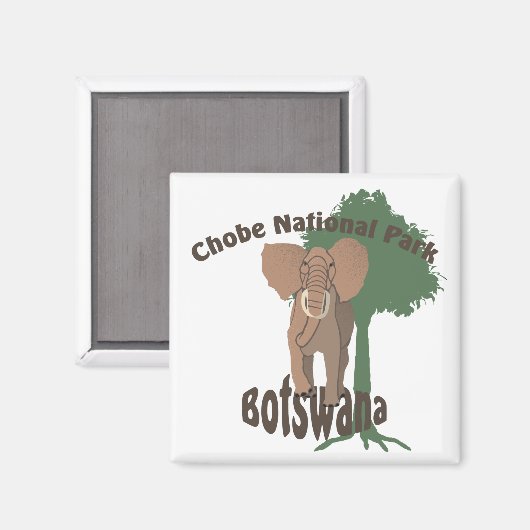 Chobe National Park Elephant Magnet (Vorderseite/Rückseite)