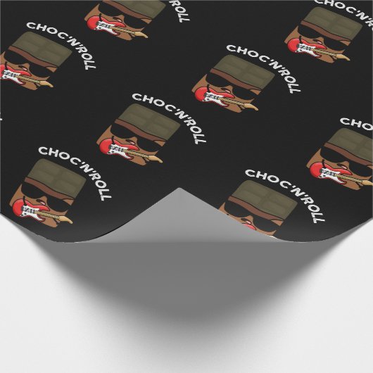 Choc and Roll Funny Chocolate Pub Dark BG Geschenkpapier (Ecke)