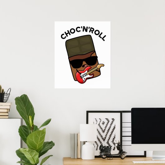 Choc and Roll Funny Chocolate Puff Poster (Heimbüro)