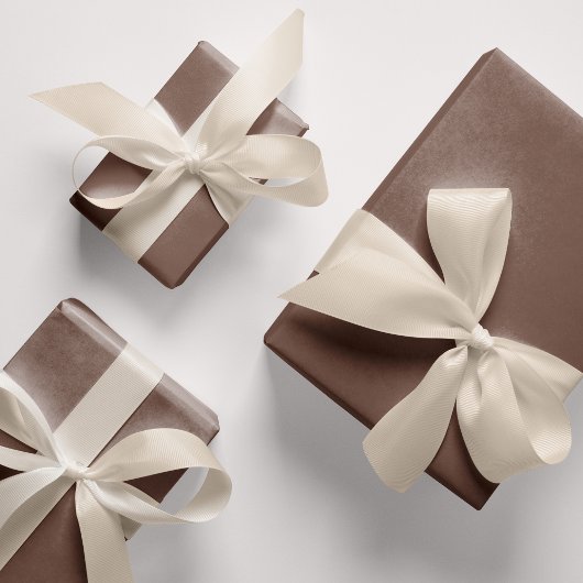 Choc Brown Solid Color 9C7F74 Geschenkpapier Set