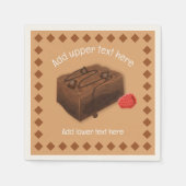 Choc Brownie Square und Raspberry - Ihre Veranstal Serviette (Vorderseite)