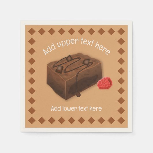 Choc Brownie Square und Raspberry - Ihre Veranstal Serviette (Vorderseite)