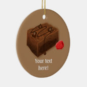 Choc Chip Brownies mit Himbeere, Ihre Farbe Keramik Ornament (Rechts)