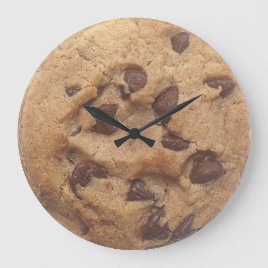 Choc Chip Cookie Große Wanduhr (Vorderseite)