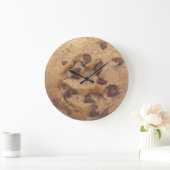 Choc Chip Cookie Große Wanduhr (Zuhause)