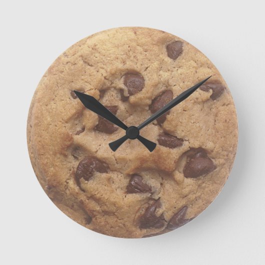 Choc Chip Cookie Runde Wanduhr (Vorderseite)