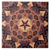 Choc Chip Mandala Geometry Keramik Tile Fliese (Vorderseite)