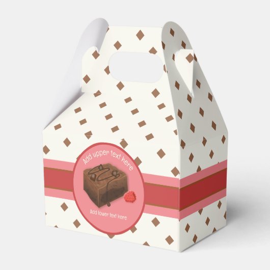 Choc Chunk Brownie - Himbeere & Braun - Ihr Text Geschenkschachtel (Rückseite)