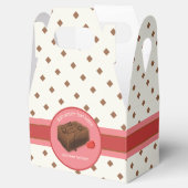 Choc Chunk Brownie - Himbeere & Braun - Ihr Text Geschenkschachtel (Geöffnet)