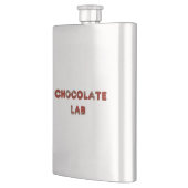 Choc Labrador Kanadische Flagge Flachmann (Links)