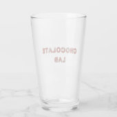 Choc Labrador Kanadische Flagge Glas (Rückseite)