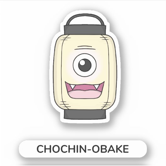 Chochin obake Paper Lantern Ghost Yokai Aufkleber (Vorderseite)