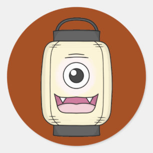 Chochin-obake (Papierlaternen-Geist) Runder Aufkleber