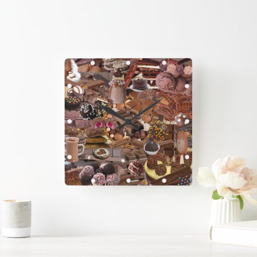 Chockablock Quadratische Wanduhr (Zuhause)