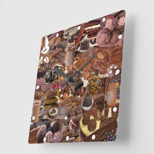 Chockablock Quadratische Wanduhr (Winkel)