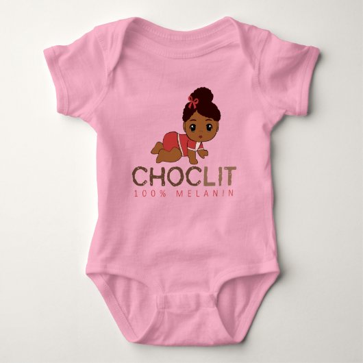 Choclit: 100% Melanin Baby Girl Baby Strampler (Vorderseite)