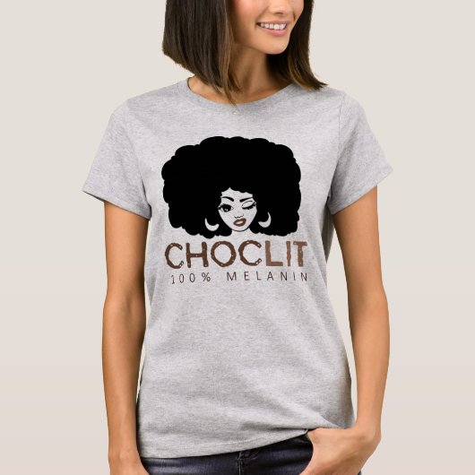 Choclit Black Woman Afro T-Shirt (Vorderseite)