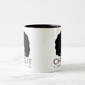 Choclit Black Woman Afro Zweifarbige Tasse (Mittel)